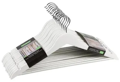 Produktbild von Formkleiderbügel, 12er Pack, weiß