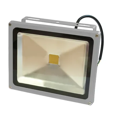 Produktbild von LEDVero® 30W LED Flutlicht Strahler Silber Warmweiß mit Netzstecker IP65