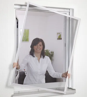 Produktbild von Fliegengitter Fensterbausatz BASIC 100x120cm weiss 101550201-VH