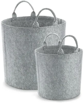 Immagine prodotto di BagBase BG728 | Trug in feltro 30 x 30 cm (S) o 40 x 40 cm (M) - Colore: Grigio Melange - Taglia: S