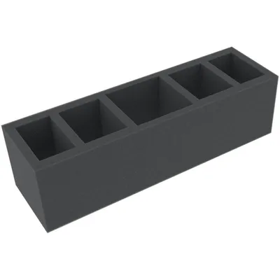 Produktbild von Schaumstoffeinlage 255x75x70 mm für Lagerbox TCHS105, 5 Fächer