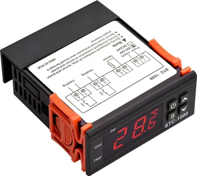 Obrázok produktu pre Regulátor teploty, digitálny regulátor teploty, snímač teploty, inteligentný regulátor teploty STC-1000 Regulátor teploty vykurovania/chladenia pre chladničky, (DC 12V)