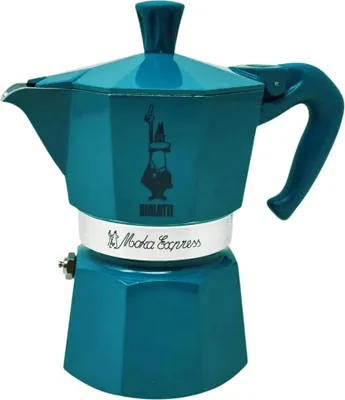 Produktbild von Bialetti Moka Pot 3 Tassen Aluminium Türkis Winter Wonderland