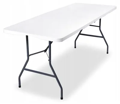 Image de Table de buffet pliante 180cm table de camping pliante jardin - Blanc