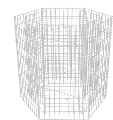 Zdjęcie produktu dla Podwyższona Donica Gabionowa, Sześciokąta, 100 X 90 X 100 Cm Lumarko!