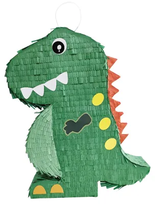 Obrázek produktu pro Piňata ve tvaru dinosaura, zelená, 38 cm, ideální na dinosauří oslavu