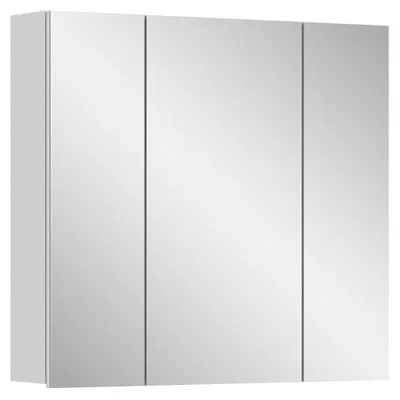 Produktbild von Badezimmer Spiegelschrank mit 82 cm Breite in weiß, 3 Spiegeltüren - VELLORE-158