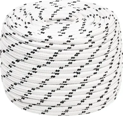 Produktbild von Möbel Bootsseil Geflochten Weiß 12 mmx25 m Polyester - Seile 152775