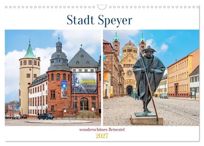 Immagine prodotto di Città di Spira – una splendida meta turistica (calendario da parete 2027, formato DIN A3 orizzontale), calendario mensile CALVENDO