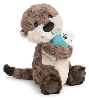 Produktbild von Nici Otter Oda mit Fisch 25 cm braun/blau Plüschotter