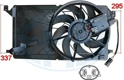 Produktbild von ERA 352072 Lüfter Motorkühlung Kühlerlüfter für FORD Focus II Schrägheck (DA, HCP, DP) Wasserkühler