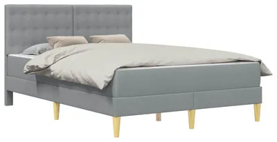 Obrázek produktu pro Rám postele s matrací Světle šedá textil
