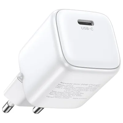 Zdjęcie produktu dla Ładowarka Ugreen Nexode mini CD318 15324 sieciowa GaN 20W USB-C PD 3.0 / QC 4.0 - biała