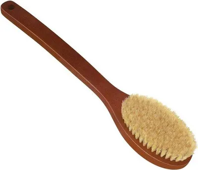 Produktbild von Badborstel mit langem Stahl und gebogener Form, gebeizt