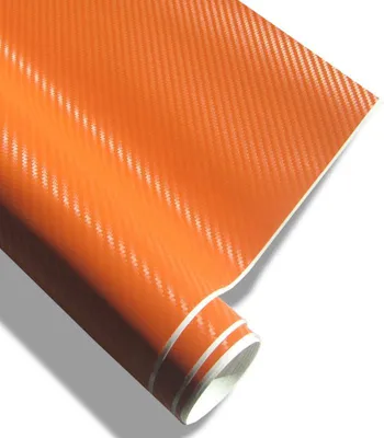 Produktbild von UV Premium Auto Folie 3D Carbon Orange Klebefolie selbstklebend 152x200 PVC