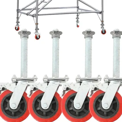 Obrázek produktu pro Otočné kolečka, průměr kola 150 mm, nosnost 500 kg, otočnost 360°, snadná instalace, odolná uhlíková ocel a nylon