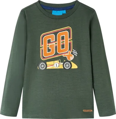 Produktbild von Kinder-Langarmshirt Dunkelgrün 104