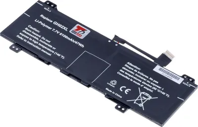 Image de Batterie T6 Power pour Hewlett Packard Chromebook 14 G7, Li-Poly, 7,7 V, 6100 mAh (47 Wh), noir
