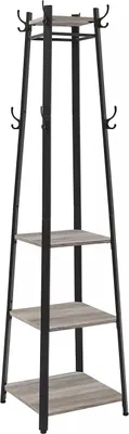 Image de In And OutdoorMatch Porte-manteau Stacey - Sur pieds - Industriel - Avec étagère - Etagère à chapeau - 43 x 43 x 180 cm