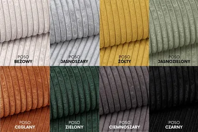 Zdjęcie produktu dla Sofa w kształcie L SIENA narożnik tkanina Poso zielony lewy