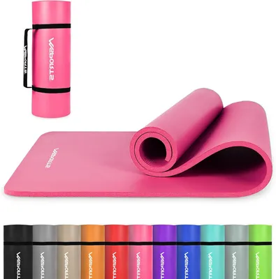 Produktbild von Sportmatte – Fitnessmatte – Yogamatte – Für das Training zu Hause – Rutschfestes Design – 190 x 100 cm – Beige