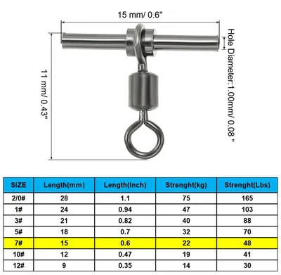Produktbild von 48Lbs Angeln Wirbel 50 Pack 3-Weg T-Form Messing Drehwirbel Hš¹lse Angelger?t Hohe Festigkeit Kreuz Linie Drehwirbel fš¹r Vorrichtungen Sš¹?wasser Salzwasser (7#)