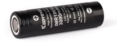 Produktbild von Keeppower IMR18650 - 3000mAh, 3,6V - 3,7V Li-Ion-Akku (Pluspol flach)