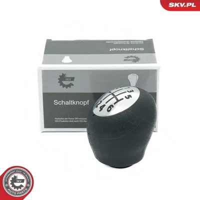 Produktbild von Schaltknäuf für 6-Gang-Schaltung, 14 mm Innendurchmesser, Chrom/Schwarz