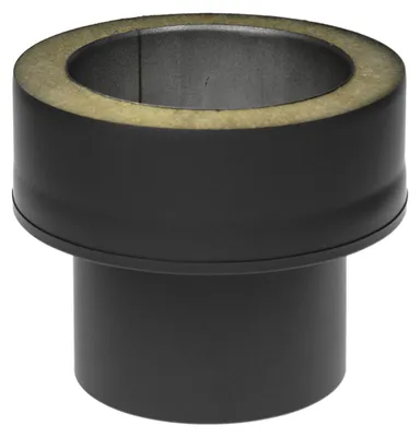 Zdjęcie produktu dla Adapter Raik Coltherm 150 mm, z EW na DW, czarny, do rury dymowej / rury pieca
