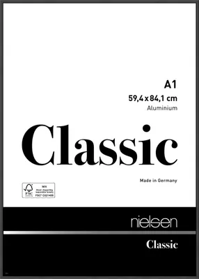 Produktbild von nielsen Aluminium Bilderrahmen Classic, 59,4x84,1 cm (A1), Schwarz Matt