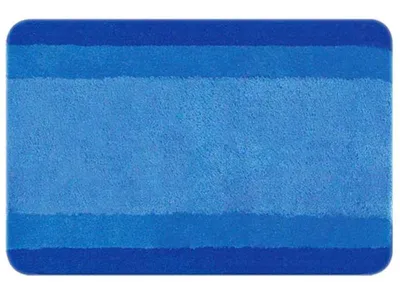 Produktbild von spirella Badematte | kuscheliger Hochflor | Rutschfester Badvorleger | viele Größen | waschbar 40° | 65x55 cm | Blau