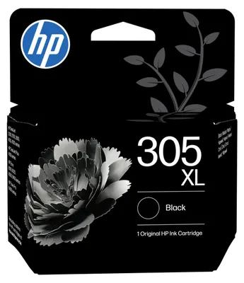 Zdjęcie produktu dla HP Oryginalny czarny wkład atramentowy o dużej wydajności 305XL, Wysoka (XL) wydajność, Czarny, Tusz na bazie pigmentu, 4 ml, 1 szt., 300 stron(y)