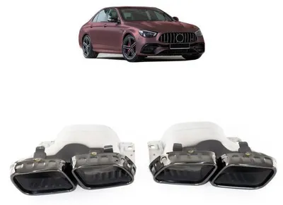 Produktbild von Edelstahl Endrohre Auspuff Blende Auspuffblenden passend für Mercedes Benz W213 E-Klasse