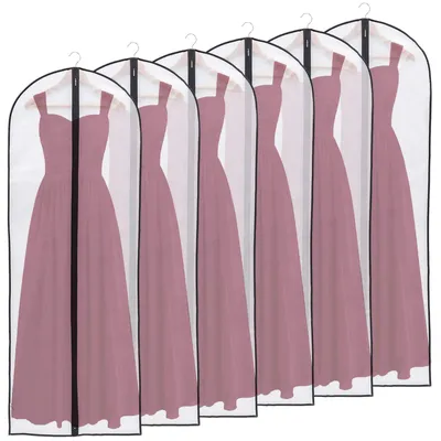 Imagen del producto de Omgoods - Juego de 6 fundas para ropa: transpirables y transparentes, para proteger la ropa
