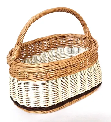 Produktbild von Einkaufskorb Pilzkorb Autokorb aus Weide 38 x 27 cm 703225-W