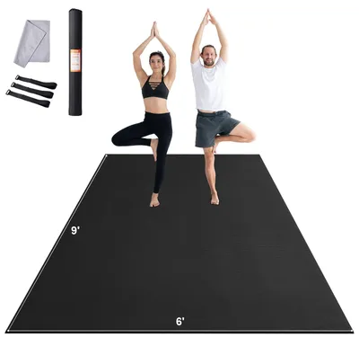 Immagine prodotto di Tappetino per yoga - Tappetino fitness - Tappetino sportivo - Tappetino Pilates - Tappetino da allenamento - Extra grande, 274x183 cm - PVC antiscivolo, 7 mm di spessore