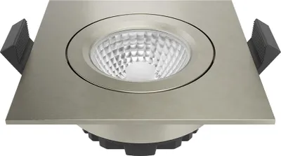 Produktbild von DILED LED Einbauleuchte 6 W – eckig, dimmbar, 230 V, Ø68 mm, 2700 K / 3000 K / Weiß / Stahl
