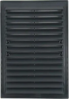 Produktbild von Metall-Winkelgitter im Rahmen mit Netz 14 x 21 cm, matt, Graphit - RX 02-708GM
