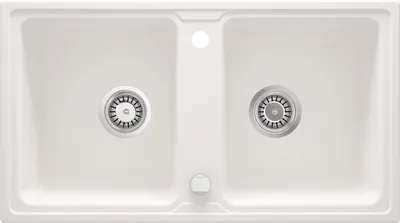 Produktbild von Granitspülbecken, 2 - Becken - alabaster 780 x 435 x 180 mm