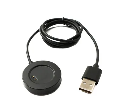 Produktbild von SYSTEM-S USB 2.0 Kabel 95 cm Ladestation für Realme TechLife DIZO Watch Pro in Schwarz
