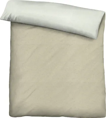 Produktbild von biberna Melange-Flanell Bettwäsche 0840500 MELANGE UNI color: kitt, size: 1x 155x200 cm + 1x 80x80 cm