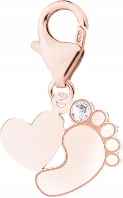 Produktbild von Vergoldeter Anhänger mit Babyfüßen, Silber 925
