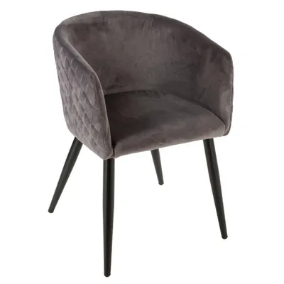 Produktbild von GLAMOUR Steppsessel, Loungesessel, grau