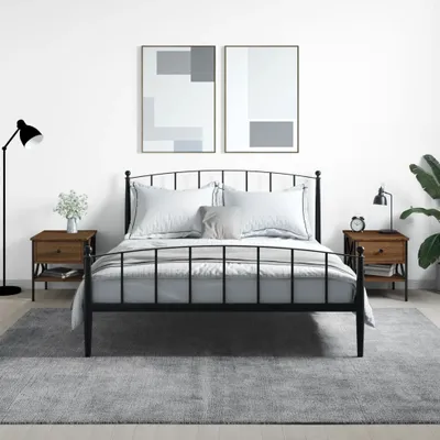 Produktbild von The Living Store Nachttische 2 Stk. Braun Eichen-Optik 40x42x45 cm Holzwerkstoff