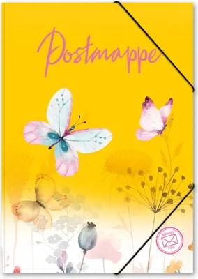 Produktbild von itenga Postmappe Gummizugmappe A4 Motiv Schmetterling