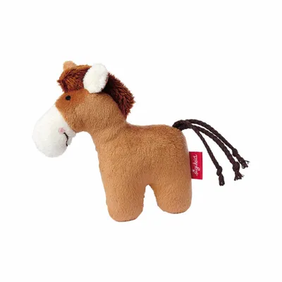 Image de cheval hochet sigikid, dimensions : 13x12x4,5 cm ; 41174