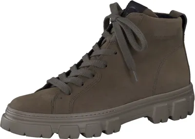 Produktbild von Paul Green Super Soft Schnürboot - Olive Veloursleder Größe: 40.5 Normal