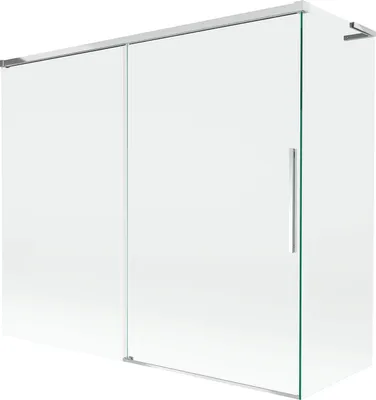Image de Mexen Rox L Paroi de douche, à 2 volets, 180 + 90 x 150 cm, transparent, chrome - 8C9L-180-090-01-00