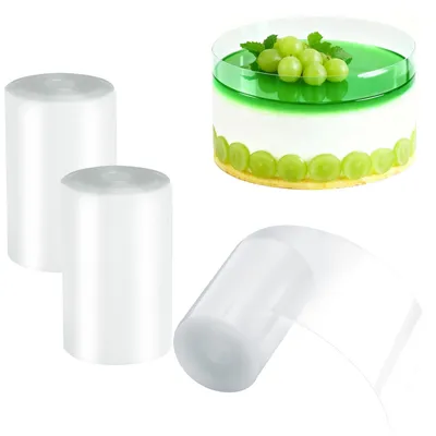 Tortenrandfolie 6 cm x 10 m, 3 Rollen, transparent