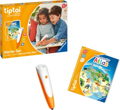 Produktbild von Ravensburger - tiptoi – Starter-Set – Leser + Buch Mein erster Atlas – elektronisches Lernspiel, ohne Display – ab 5 Jahren – französische Version – 00177